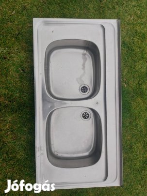 Dupla mosogató tálca, csappal és szifonnal9