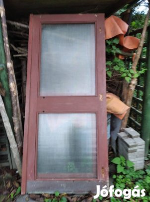 Dupla szárnyú, üveges ajtó eladó