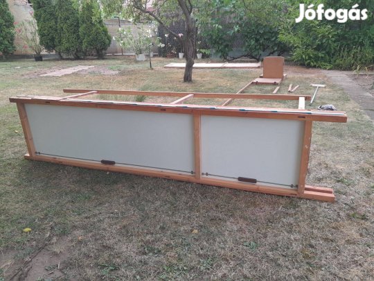 Duplaajtós fa gardróbszekrény gardrób szekrény 262/120/60cm