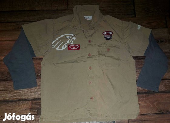Duplaujjas khaki színű air force felső
