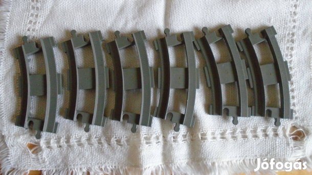 Duplo - 6 db íves sín csomag - szürke színű, újszerű