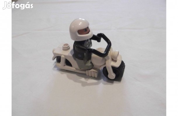Duplo - Fehér motoros rendőr szett - újszerű