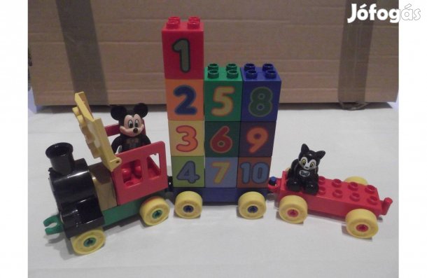 Duplo - Micky Egeres vonat - számos kockákkal, utánfutóval, cicával