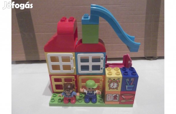 Duplo - Színes-ablakos játék szett 2 figurával, pici alaplappal stb
