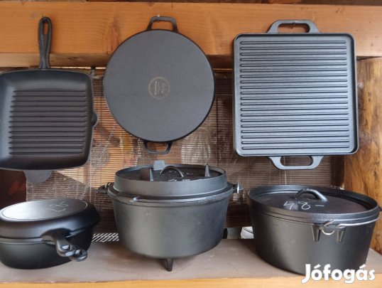 Dutch Oven öntöttvas Peka edények kamadó kemence smoker tűzrakó ba