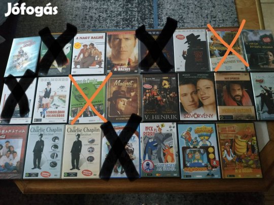 Dvd filmek vegyesen 500 Ft/db