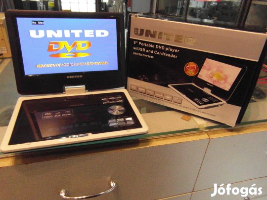 Dvd/usb/sd/monitor lejátszó hordozható 12volt/220 átló 23cm