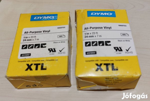 Dymo Xtl 1868753 vinyl kazetták 1 új + 1 bontott 24 mm