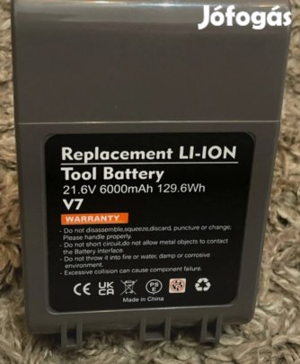 Dyson V7 6000mah akkumulátor