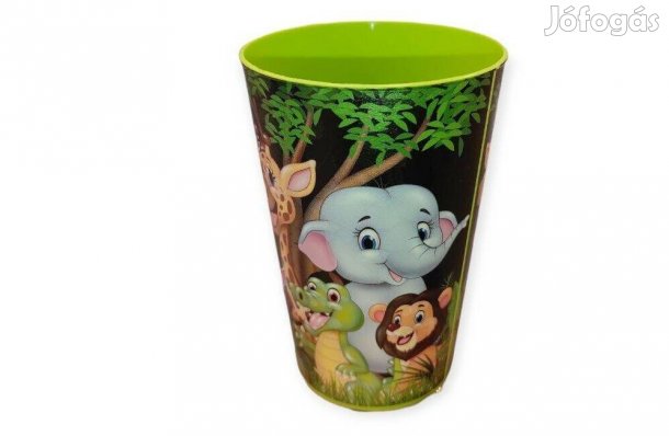 Dzsungel mintás műanyag pohár 340 ml