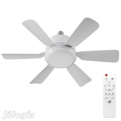E27 foglalatba tekerhető Távirányítós Ventilátor Lámpa - 40W (_)