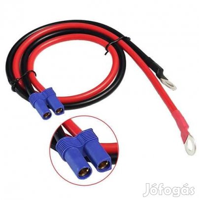 EC5 Csatlakozós SzilikonKábel 8mm-es sarúval 12AWG 40cm (5575)