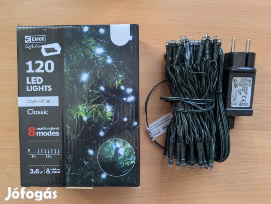 EMOS Classic fényfüzér hidegfehér