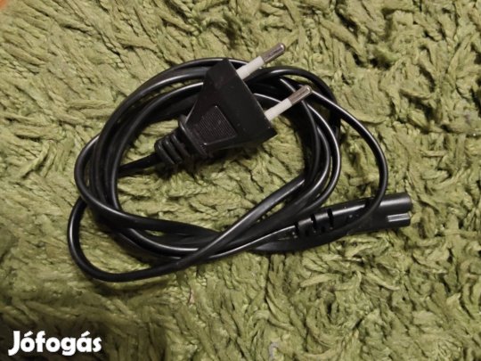 EMOS hálózati tápvezeték (2x 0,5mm2, fix dugvillával) 1,5m - fekete