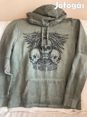 EMP Rock Label alternatív rocker punk gót Slimfit kapucnis pulóver L