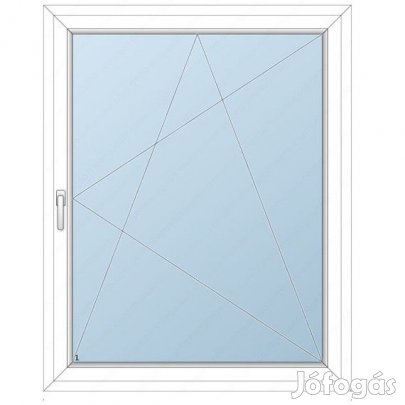 ENYHÉN SÉRÜLT 98x118 Műanyag ablak / Bukónyíló / 2 réteg üvegezés