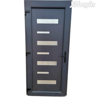ENYHÉN SÉRÜLT Alex Műanyag Bejárati Ajtó / 98x208 / Antracit / H8
