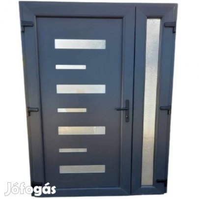 ENYHÉN SÉRÜLT Alex -2- Műanyag bejárati ajtó / 138x208 / Antracit /