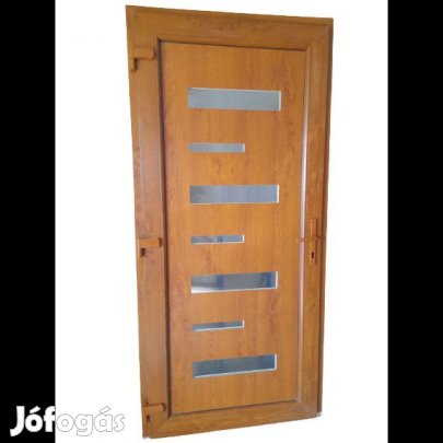 ENYHÉN SÉRÜLT Alex  - Aranytölgy - Műanyag Bejárati ajtó / 98x208 /