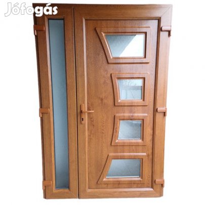 ENYHÉN SÉRÜLT Eliza -2- Műanyag bejárati ajtó / 138x208 / Aranytölgy
