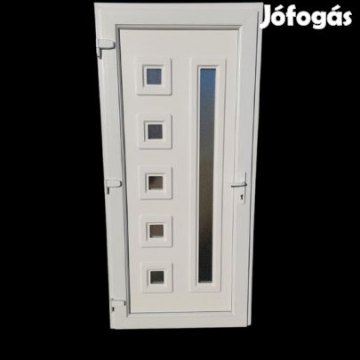 ENYHÉN SÉRÜLT Mendy - Műanyag bejárati ajtó /  98x208 / Fehér /