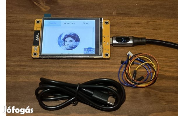 ESP32 fejlesztőpanel - 2.8" TFT Érintőkijelzővel (WiFi, BT, Arduino)