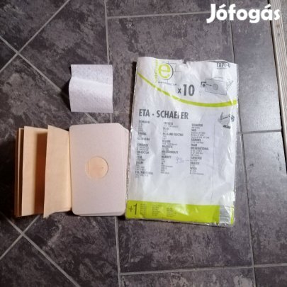 ETA Porszívó Papír porzsák 1 új és 1 bontott zacskó szett 7200Ft-ról