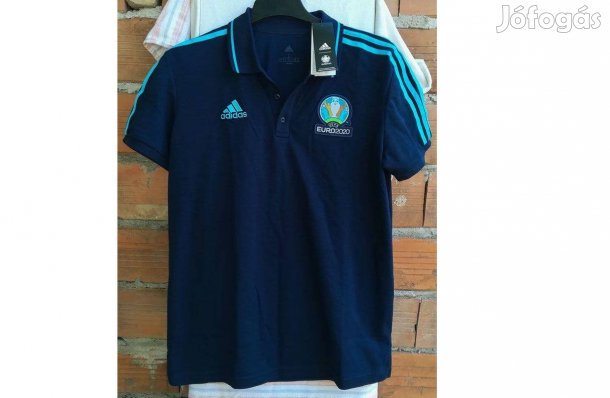EURO2020 sötétkék eredeti adidas póló (L)