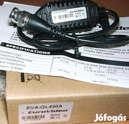 EVA-GL430A Videojel földhurok leválasztó, szűrő