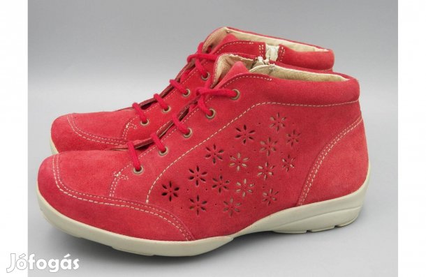 Easy B kívül-belül bőr bokacipő, 38,5 / 39 Széles fazonú