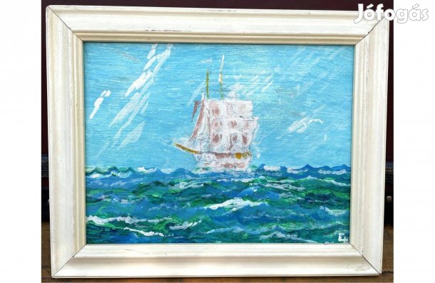 Ebba Landgren svéd festő régi jelzett olaj festmény