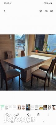 Ebédlőszett bővíthető asztallal eladó