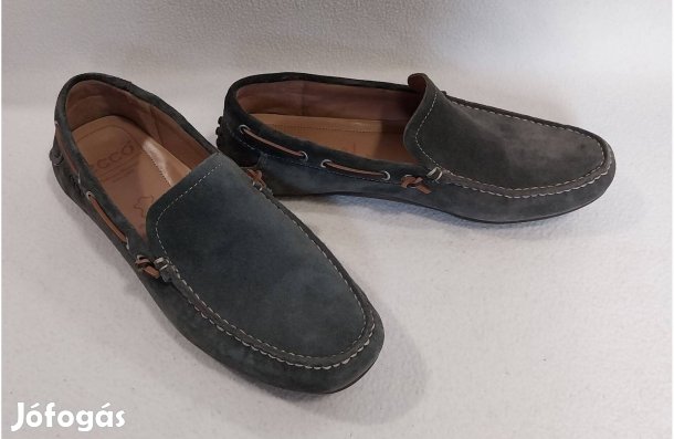 Ecco férfi félcipő: 44, mokaszin, szürke, bőr