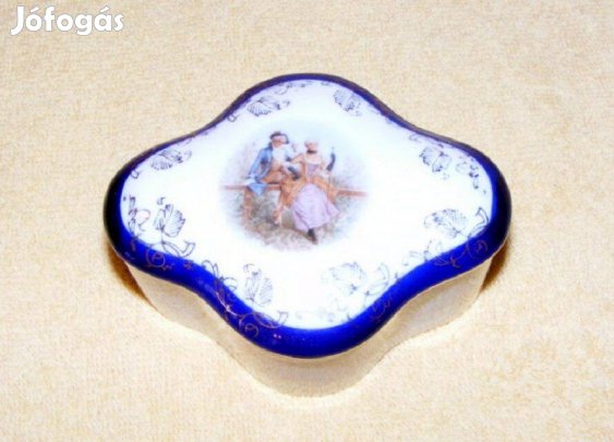 Echt Kobalt porcelán bonbonier