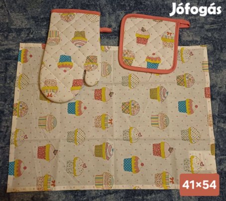 Edényfogó + konyhai kesztyű + konyharuha