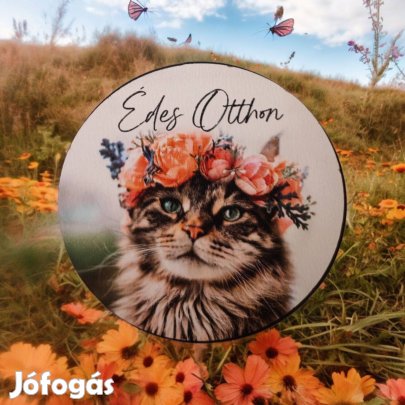 Édes otthon cicás hűtőmágnes