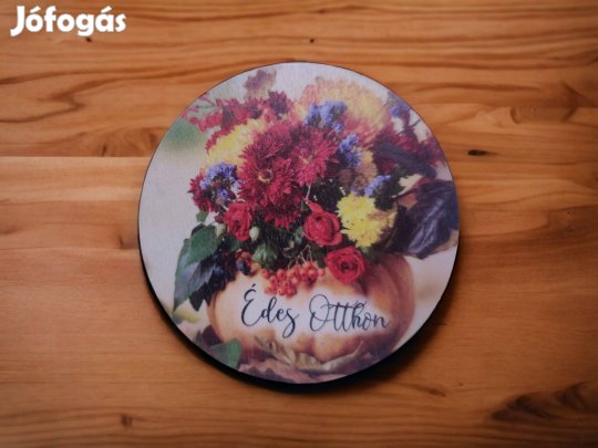 Édes otthon virágos hűtőmágnes