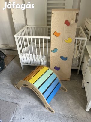 Edimatt ringató szivárvány hinta csúszdával