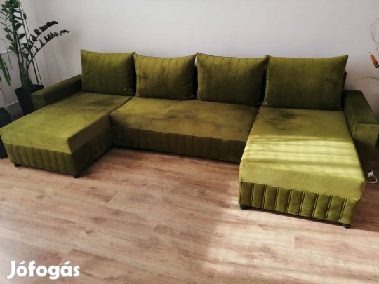 Edith U-alakú ülőgarnitúra, hozzáillő Milo fotellel jó áron eladó