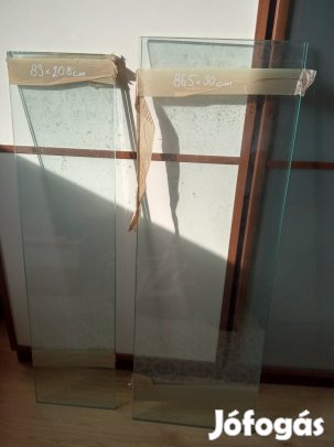 Edzett üvegpolc 4db