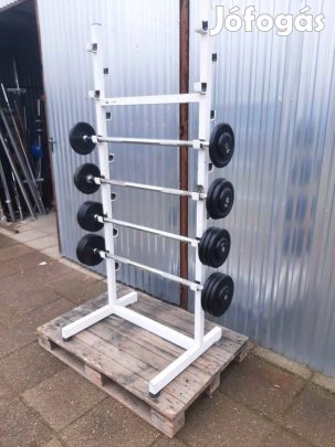 Edzőtermi kétkezes súlyzókészlet súlytartó állvány