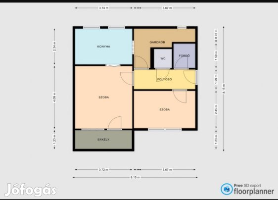 Eger Lajosváros 1. emeleti lakás eladó