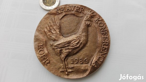 Eger Shaver Szakmai napok 1986-os ritka bronz érem ritka db