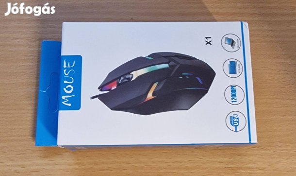Egér, ergonómikus kialakítású USB háttérvilágítású , Mouse, Gamer egé