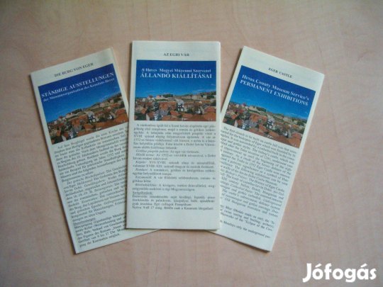 Eger és környéke múzeumai prospektusok 3 nyelven, fotókkal