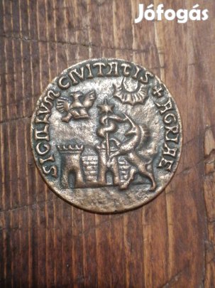 Eger város pecsétje bronz plaket