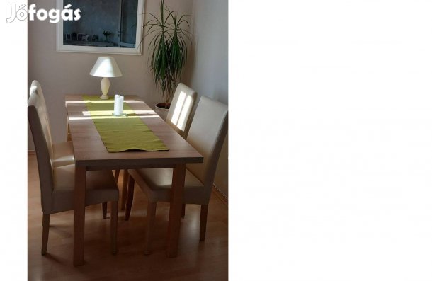 Egerben étkezőasztal 4 székkel kitűnő állapotban eladó