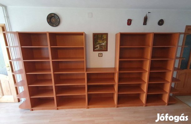 Egész falas polcrendszer könyvespolc újszerű állapotban eladó