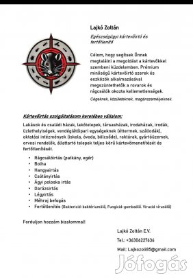 Egészségügyi kártevő irtás, fertőtlenítés