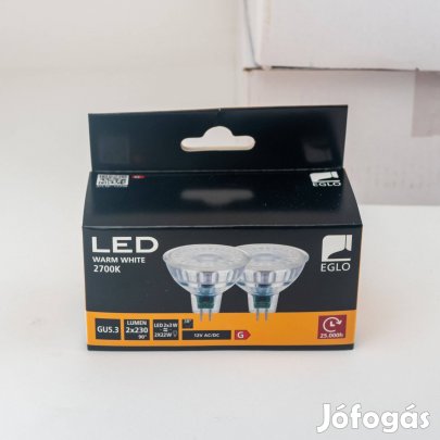 Eglo 12246 - Új MR16 (GU5.3) LED 12V 3W 230lm 2700K átlátszó spot izzó